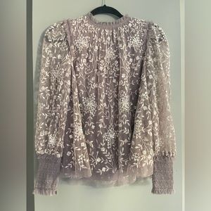 Needle & Thread sequin embroidery top